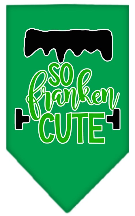 So Franken Cute Screen Print Bandana Emerald Green Small